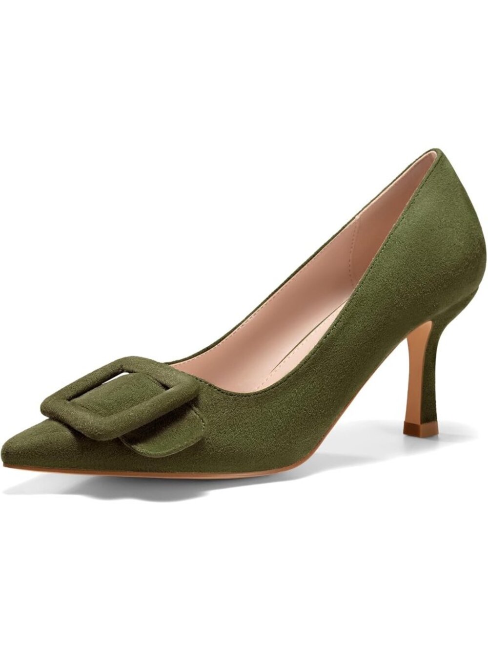 Women's Green Closed Pointed Toe Pumps Stiletto High Heels Wedding Party Shoes